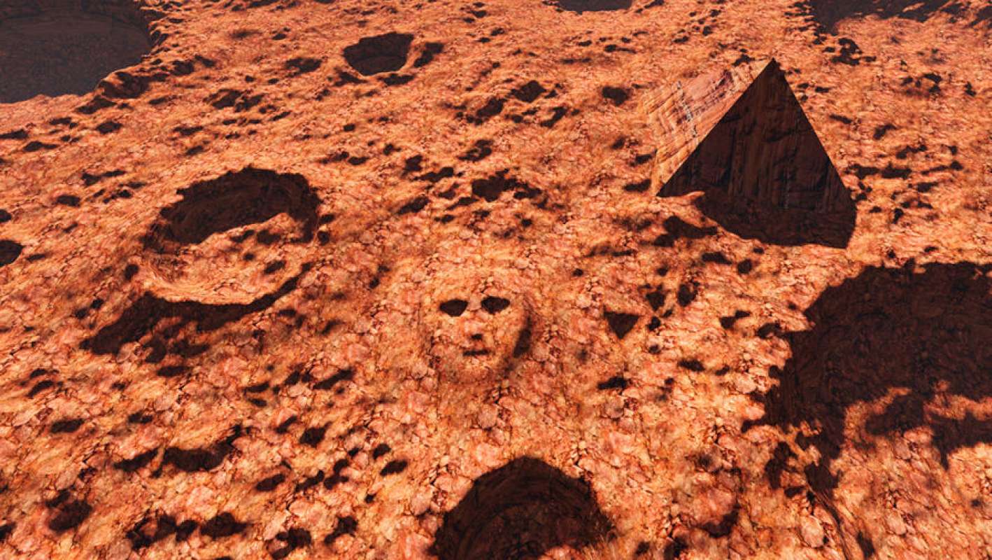 Уфолог показал снимок, на котором запечатлено лицо на Марсе