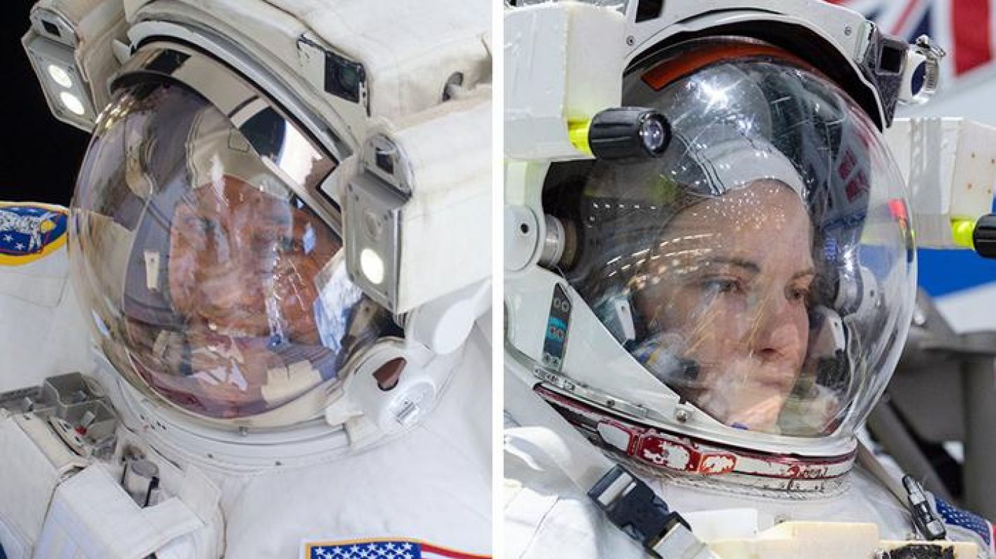 Выход в открытый космос американских астронавтов. Экипаж МКС вышел в открытый космос. Кайла Бэррон астронавт.