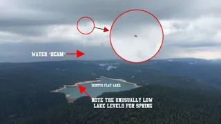 Пилот самолета заснял НЛО, ворующее воду из озера