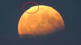 Во время затмения на Луне замечены острые пирамиды, меняющие форму