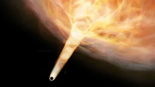 Российские астрофизики изучили «хвосты» черных дыр путем использования радиоинтерферометров