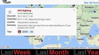 Создана карта «вторжений инопланетян» на Землю