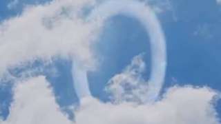 В Калифорнии на камеру засняли огромное небесное кольцо