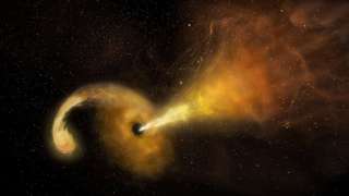 Ученые впервые наблюдали момент, когда черная дыра начинает разрывать звезду