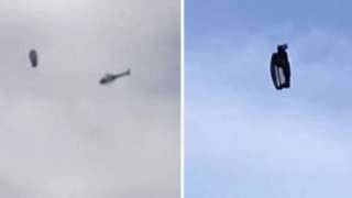 В Лос-Анджелесе погоня полицейского вертолёта за НЛО попала на камеру
