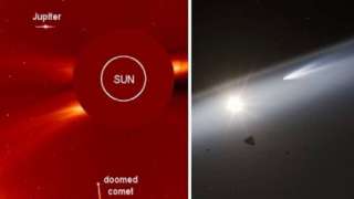 Астрономы сообщили о столкновении большой кометы с Солнцем