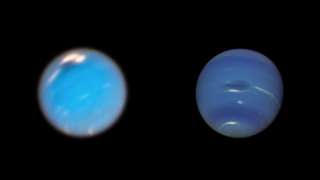 Hubble запечатлел формирование гигантского атмосферного вихря на Нептуне