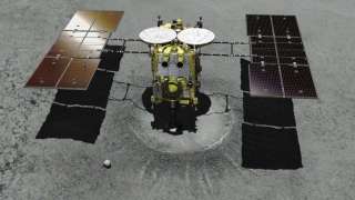 Зонд «Хаябуса-2» создал на поверхности астероида Рюгу искусственный кратер