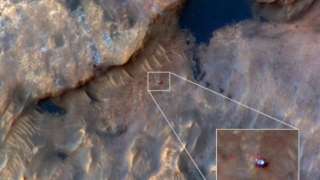 Марсоход Curiosity запечатлели с орбиты Марса