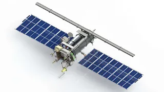 Российский спутник врезался в метеорит