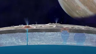 Подледные течения влияют на скорость вращения ледяной корки Европы