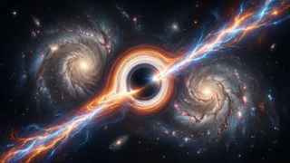 В в одной из близлежащих галактик наблюдался выброс огромных струй сверхгорячего газа, словно из разбрызгивателя